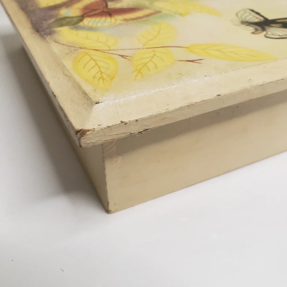 vintage recipe box design with butterflies. 167